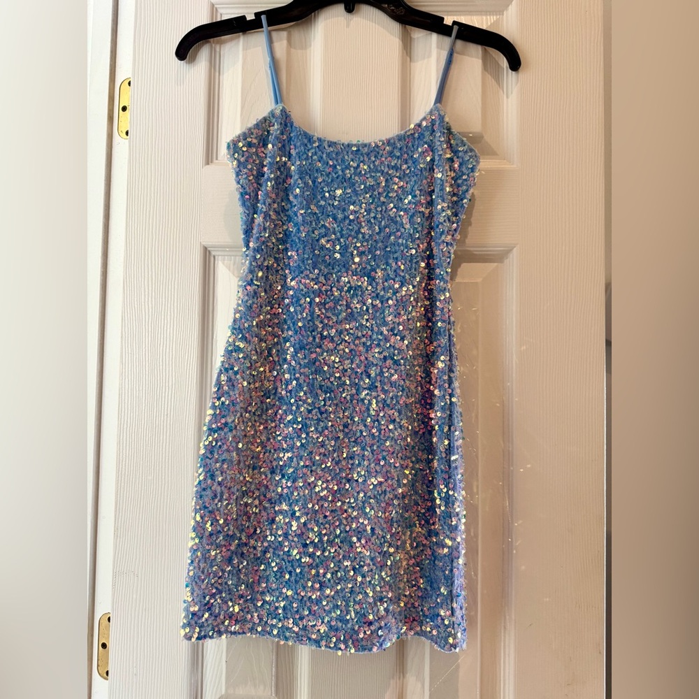 Sequined mini dress